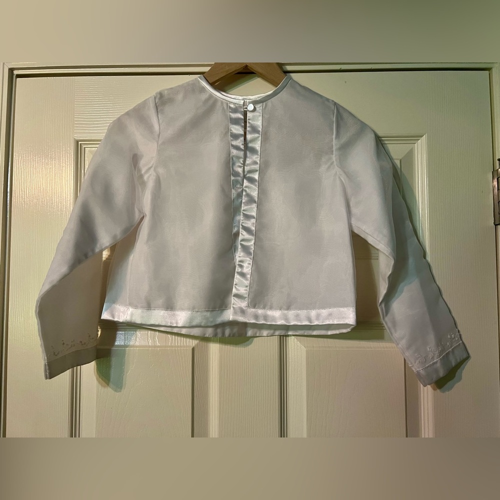 Strasburg Girl’s 8 yrs white flower girl communion jacket